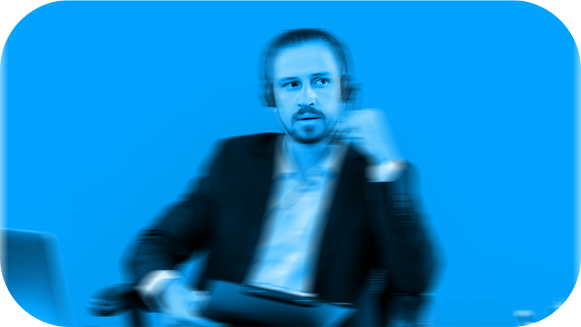 TurboDial representative on a call
